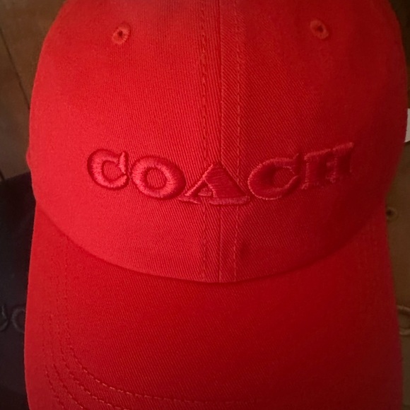 COACH Unisex Logo Embroidered Adjustable Hats in Black - Picture 4 of 9
